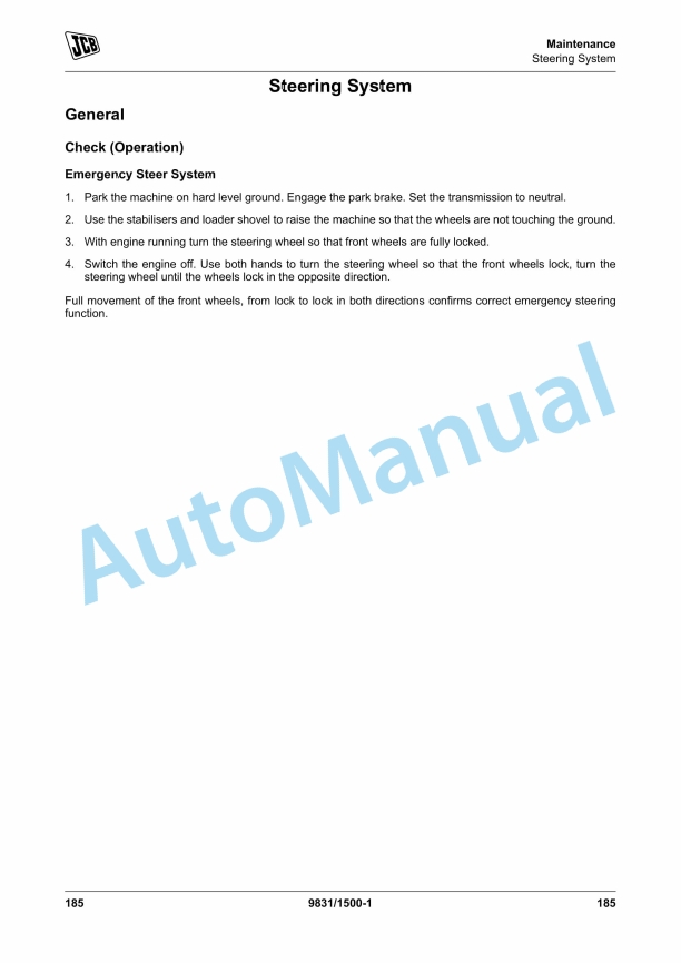 JCB 3CX Operator Manual 9831-1500 5 JCB 3CX Operator Manual 9831-1500 - Image 5