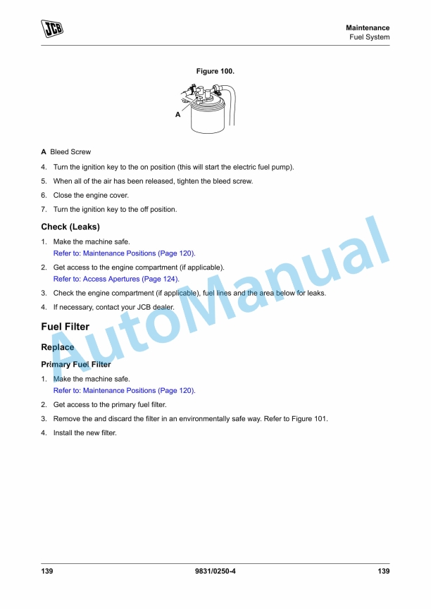 JCB 403 Loader Operator Manual 9831-0250 4 JCB 403 Loader Operator Manual 9831-0250 - Image 4