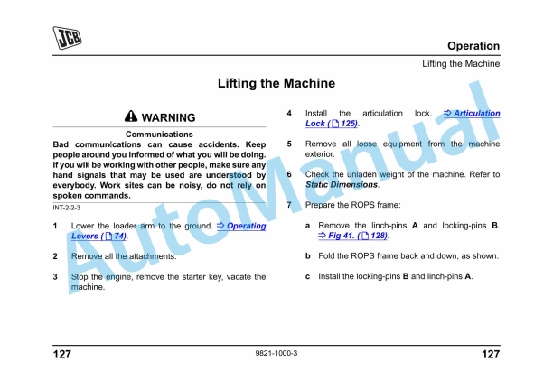 JCB 403 Operator Manual 9821-1000 2 JCB 403 Operator Manual 9821-1000 - Image 2