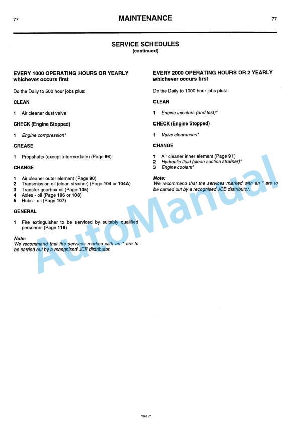 JCB 406, 408 Operator Handbook 9801-7680-2