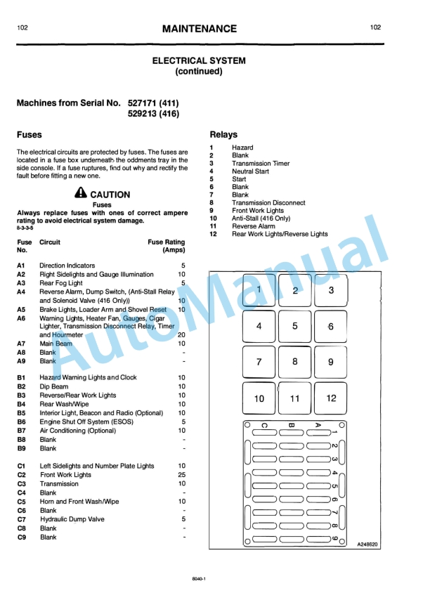 JCB 411, 416 Operator Handbook 9801-8040-4