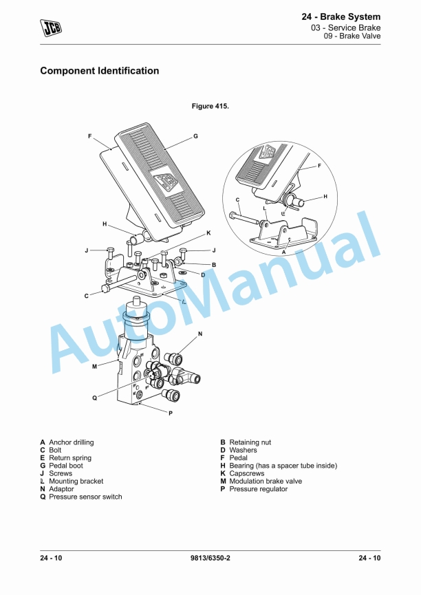 JCB 411HT, 413S, 417HT Service Manual 9813-6350 2 JCB 411HT, 413S, 417HT Service Manual 9813-6350 - Image 2