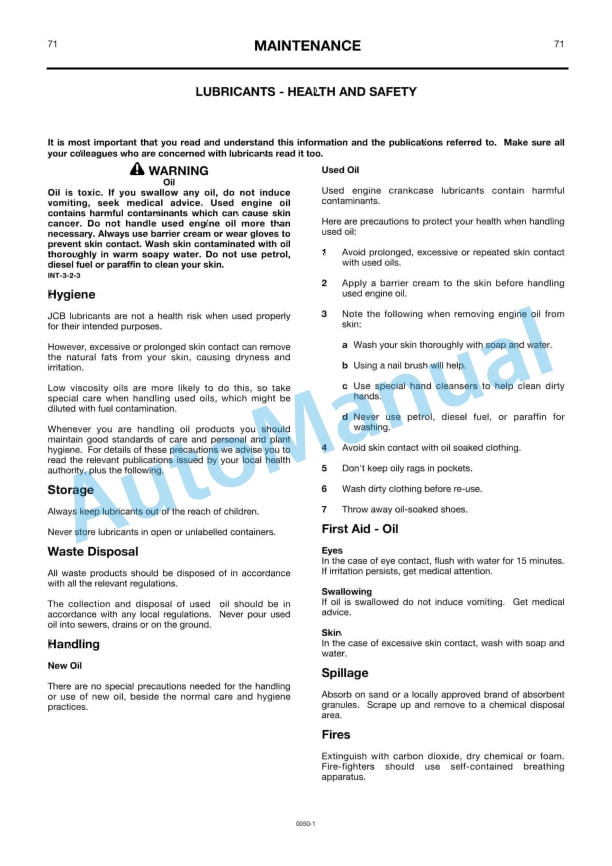 JCB 414S, 416S Operator Manual 2 JCB 414S, 416S Operator Manual - Image 2