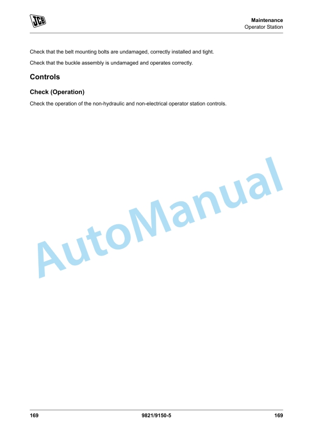 JCB 418S Operator Manual 9821-9150 4 JCB 418S Operator Manual 9821-9150 - Image 4