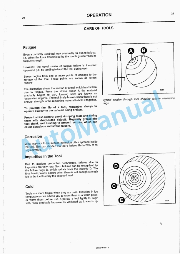 JCB 500 Hammermaster Owners Manual 980-84034-2