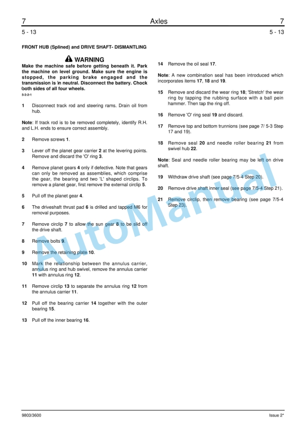 JCB 500 Series Service Manual 9803-3600 4 JCB 500 Series Service Manual 9803-3600 - Image 4