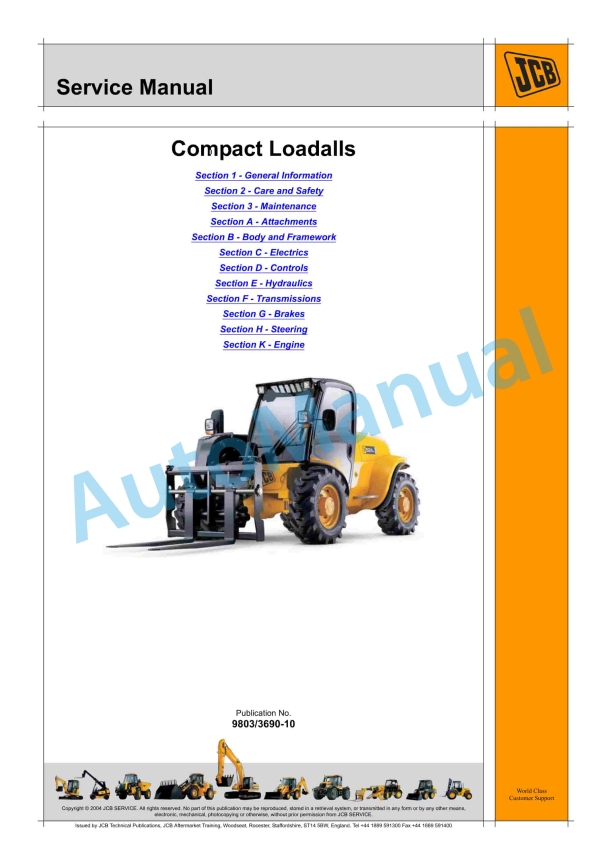 JCB 520-40, 524-50, 527-55 Service Manual 9803-3690-10 1 JCB 520-40, 524-50, 527-55 Service Manual 9803-3690-10