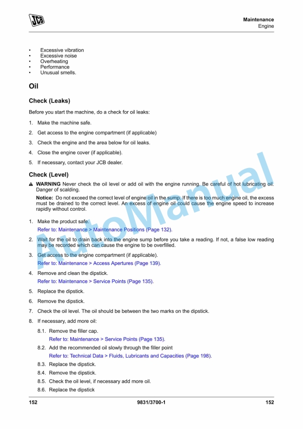 JCB 530-110, 530-70 Operator Manual 9831-3700 4 JCB 530-110, 530-70 Operator Manual 9831-3700 - Image 4