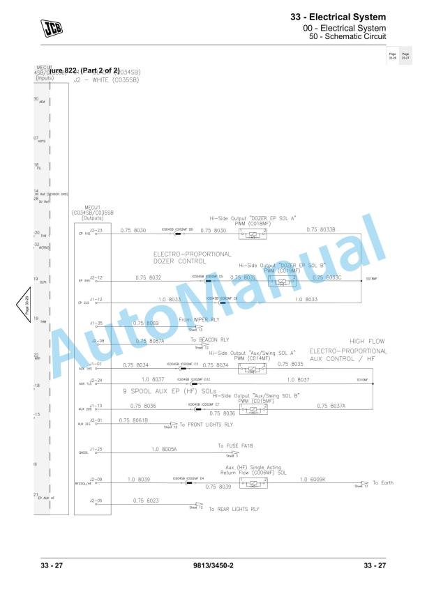 JCB 67C-1 Excavator Service Manual 9813-3450 3 JCB 67C-1 Excavator Service Manual 9813-3450 - Image 3