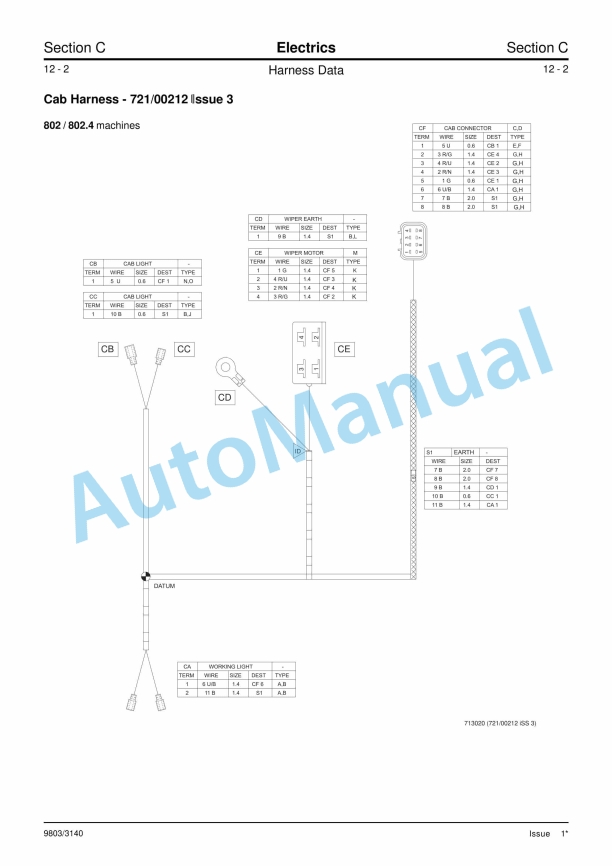 JCB 802, 802.4, 802 Super Service Manual 9803-3140 2 JCB 802, 802.4, 802 Super Service Manual 9803-3140 - Image 2