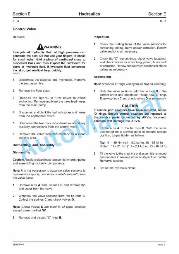 JCB 802, 802.4, 802 Super Service Manual 9803-3140 3 JCB 802, 802.4, 802 Super Service Manual 9803-3140 - Image 3