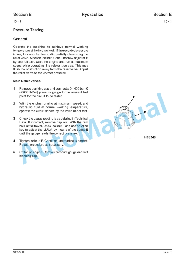 JCB 802, 802.4, 802 Super Service Manual 9803-3140 4 JCB 802, 802.4, 802 Super Service Manual 9803-3140 - Image 4
