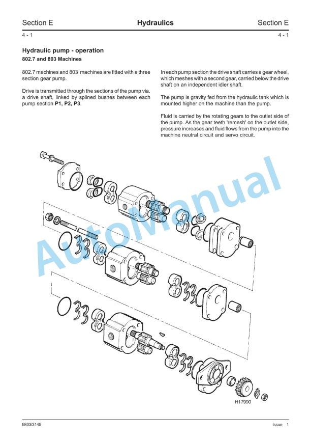 JCB 802.7 Plus, 802.7 Super, 803 Plus, 803 Super, 804 Plus, 804 Super Service Manual 9803-3145 2 JCB 802.7 Plus, 802.7 Super, 803 Plus, 803 Super, 804 Plus, 804 Super Service Manual 9803-3145 - Image 2