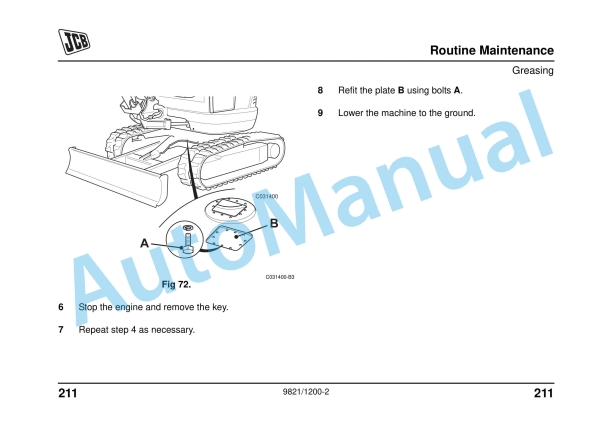 JCB 8055 RTS, 8055 ZTS, 8060RTS, 8065 RTS Operator Manual 9821-1200 3 JCB 8055 RTS, 8055 ZTS, 8060RTS, 8065 RTS Operator Manual 9821-1200 - Image 3
