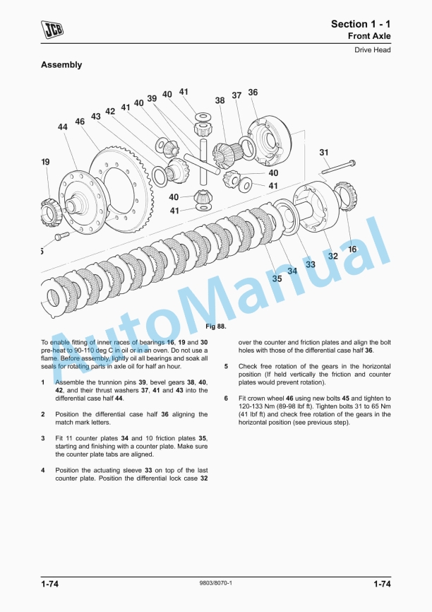 JCB 8250 Fastrac Service Manual 9803-8070 5 JCB 8250 Fastrac Service Manual 9803-8070 - Image 5