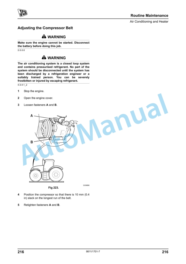 JCB 8250 Operator Manual 9811-1701 4 JCB 8250 Operator Manual 9811-1701 - Image 4