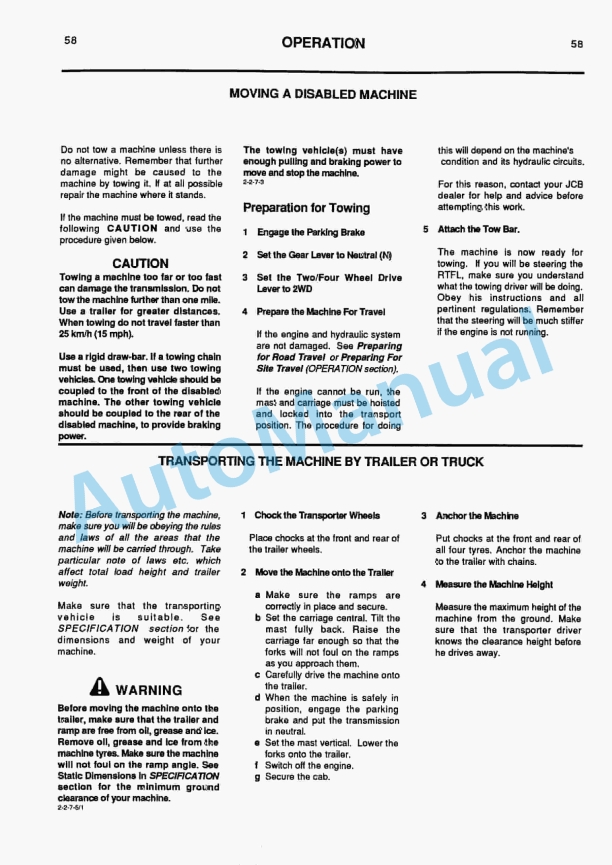 JCB 926, 930 Operator Handbook 9801-7556 2 JCB 926, 930 Operator Handbook 9801-7556-2