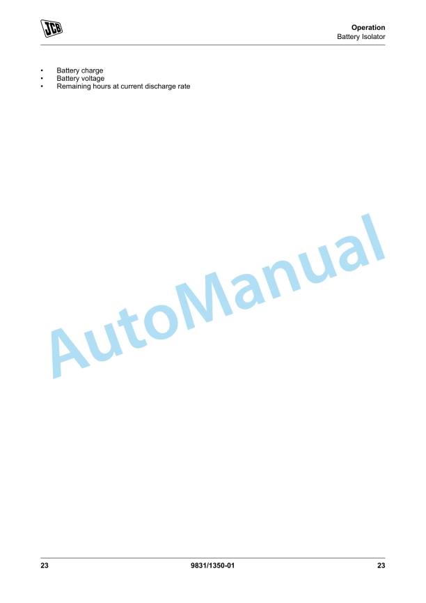 JCB Battery Box Operator Manual 9831-1350 4 JCB Battery Box Operator Manual 9831-1350 - Image 4