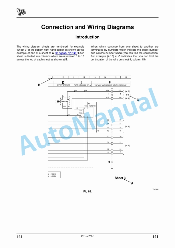 JCB CP1, CP2 Wiring Diagrams 9811-4700