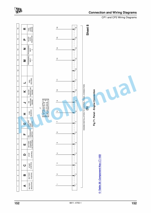 JCB CP1, CP2 Wiring Diagrams 9811-4700-2