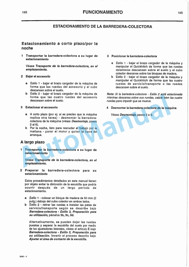 JCB De-Luxe Sweeper Collectors Owners Manual 9801-0141 3 JCB De-Luxe Sweeper Collectors Owners Manual 9801-0141-3