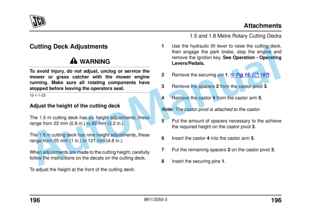 JCB FM30 Operator Manual 9811-2050 5 JCB FM30 Operator Manual 9811-2050 - Image 5