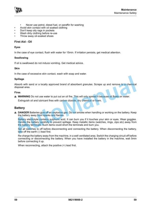 JCB G100QI, G63QI, G80QI Operator Manual 9821-9000 2 JCB G100QI, G63QI, G80QI Operator Manual 9821-9000 - Image 2