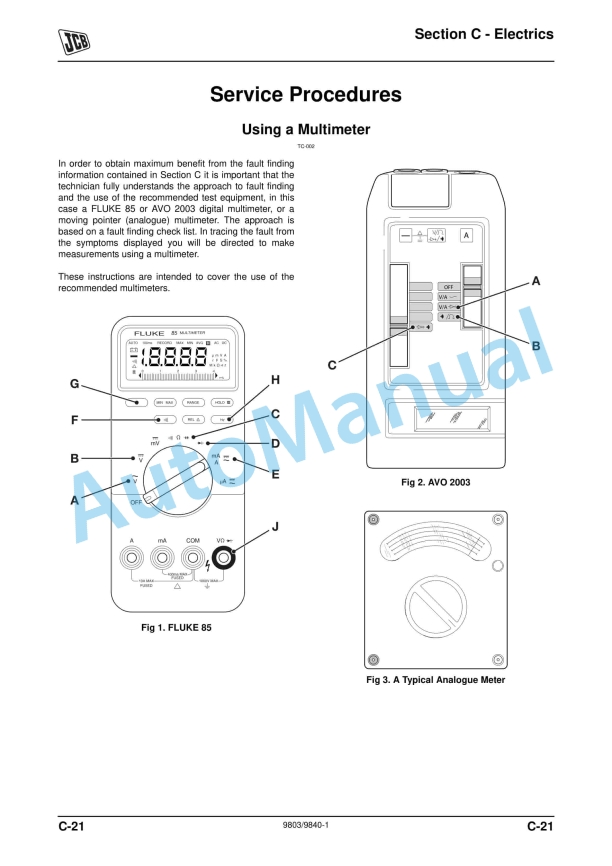 JCB Ground Care FM25 Service Manual 9803-9840 2 JCB Ground Care FM25 Service Manual 9803-9840 - Image 2