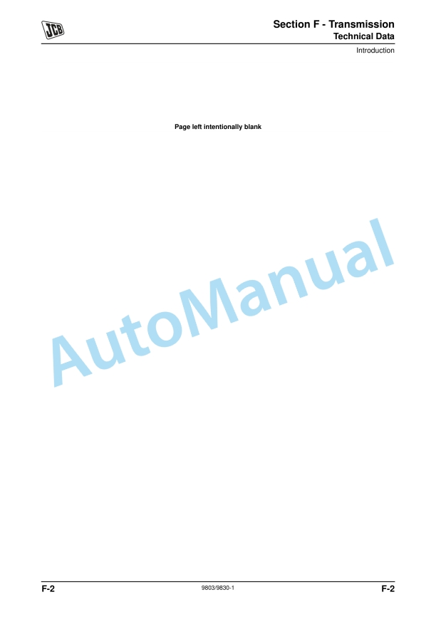 JCB Ground Care FM30 Service Manual 9803-9830 5 JCB Ground Care FM30 Service Manual 9803-9830 - Image 5
