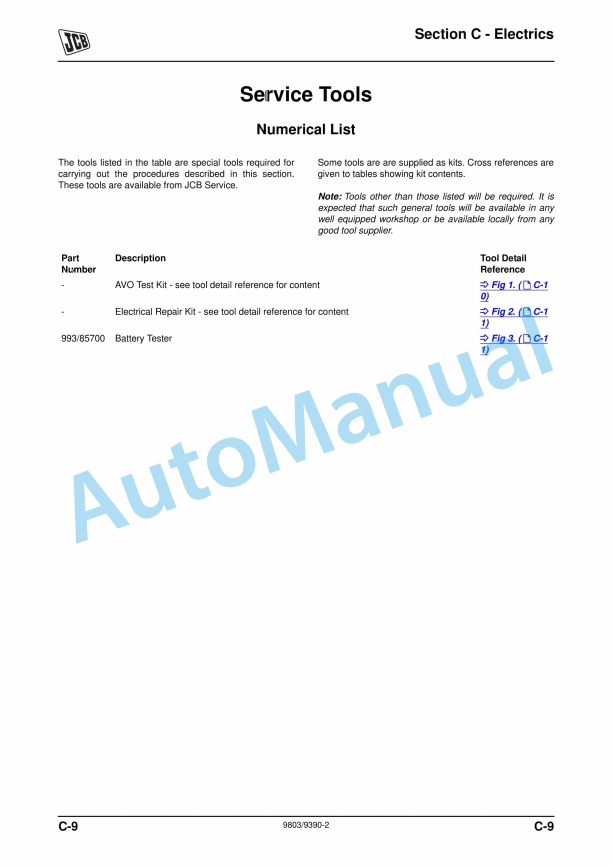 JCB Groundhog 6x4 Service Manual 9803-9390 2 JCB Groundhog 6x4 Service Manual 9803-9390 - Image 2
