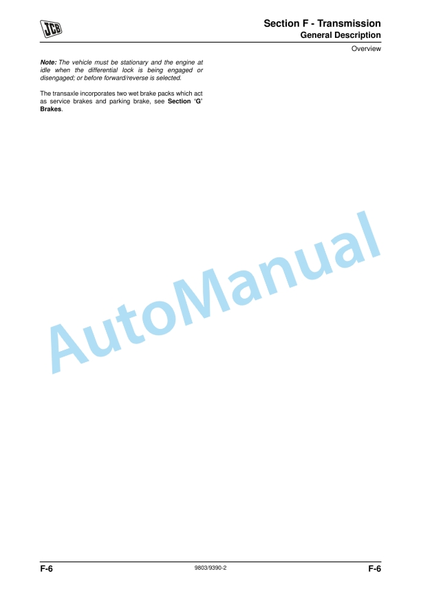 JCB Groundhog 6x4 Service Manual 9803-9390 4 JCB Groundhog 6x4 Service Manual 9803-9390 - Image 4
