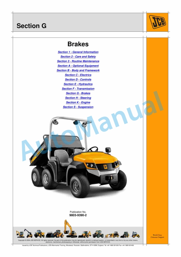 JCB Groundhog 6x4 Service Manual 9803-9390 5 JCB Groundhog 6x4 Service Manual 9803-9390 - Image 5