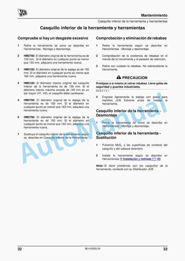JCB HM Series Large Hydraulic Breakers Operator Manual 9814-0556-04 2 JCB HM Series Large Hydraulic Breakers Operator Manual 9814-0556-04 - Image 2