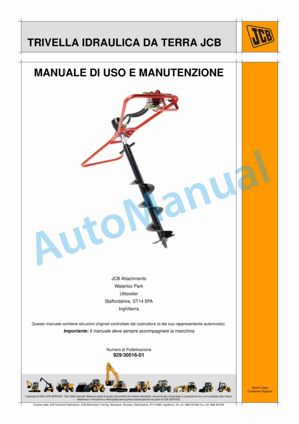 JCB Hydraulic Earth Auger Operator Manual 929-30016-01 5 JCB Hydraulic Earth Auger Operator Manual 929-30016-01 - Image 5