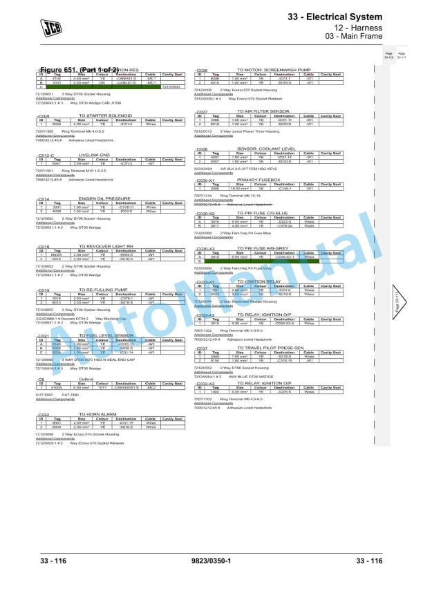 JCB JCB140 Excavator Service Manual 9823-0350 4 JCB JCB140 Excavator Service Manual 9823-0350 - Image 4