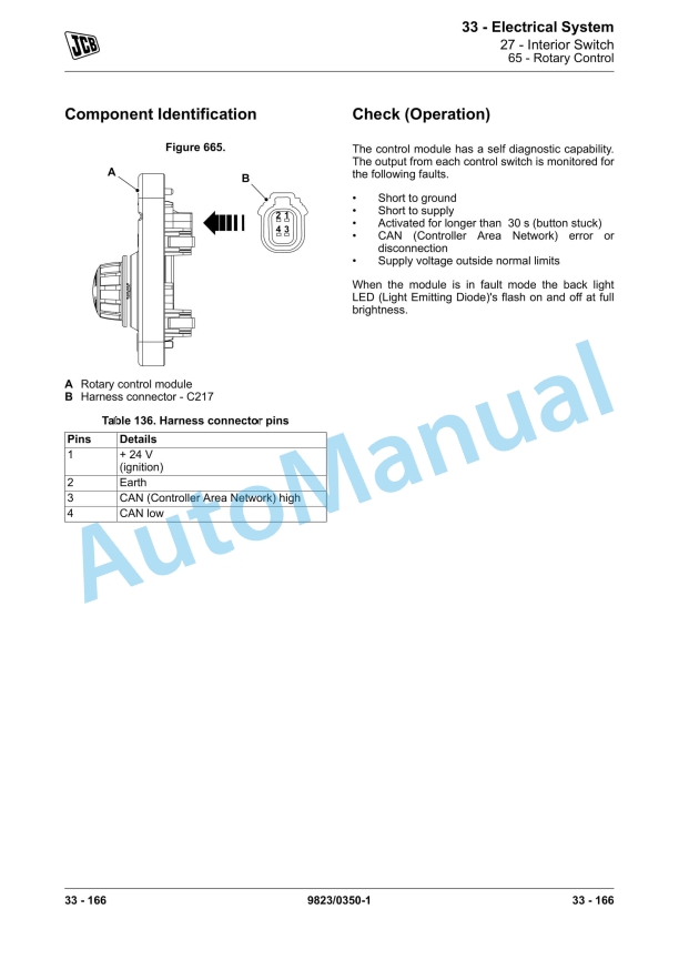 JCB JCB140 Excavator Service Manual 9823-0350 5 JCB JCB140 Excavator Service Manual 9823-0350 - Image 5