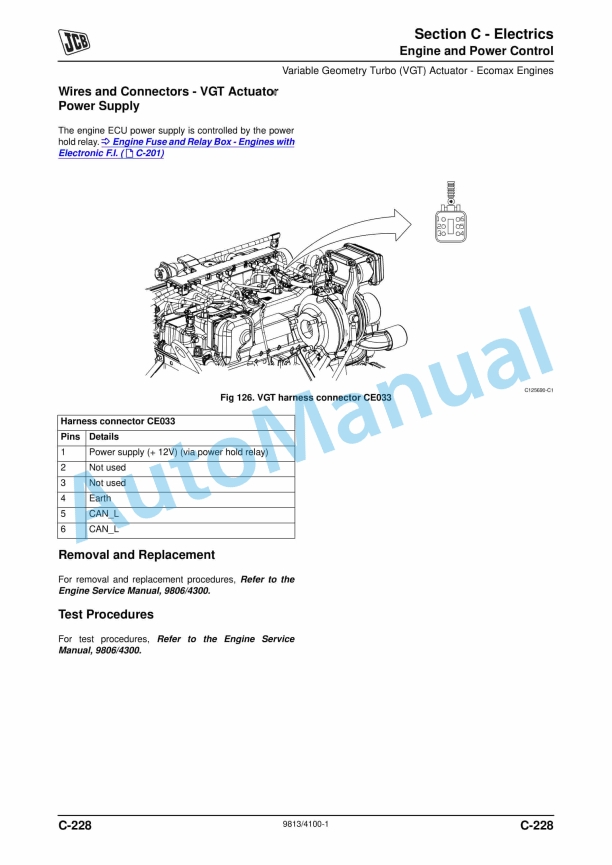 JCB JS 130 Tracked Excavators Service Manual 9813-4100 2 JCB JS 130 Tracked Excavators Service Manual 9813-4100 - Image 2