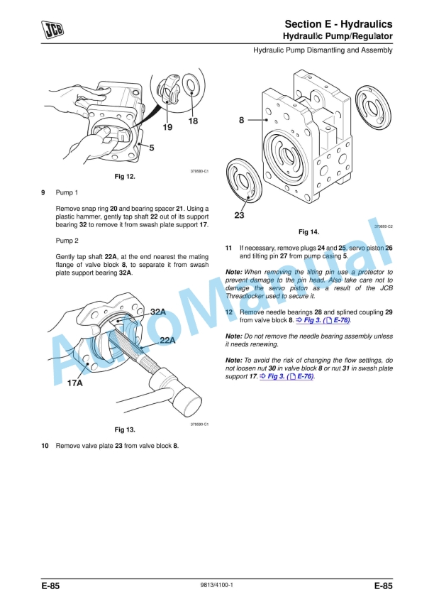 JCB JS 130 Tracked Excavators Service Manual 9813-4100 3 JCB JS 130 Tracked Excavators Service Manual 9813-4100 - Image 3