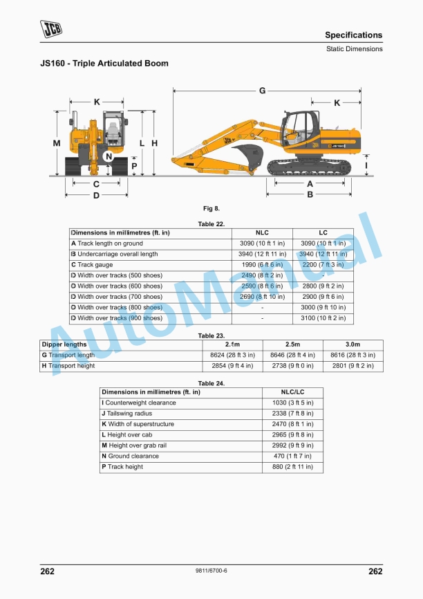 JCB JS Auto Range - Tracked Excavator - Tier 3 Isuzu Engine Operator Manual 9811-6700 4 JCB JS Auto Range - Tracked Excavator - Tier 3 Isuzu Engine Operator Manual 9811-6700 - Image 4