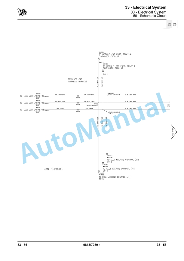 JCB JS115, JS115 (T2-3), JS130, JS130 (T2-3), JS145 Service Manual 9813-7050 3 JCB JS115, JS115 (T2-3), JS130, JS130 (T2-3), JS145 Service Manual 9813-7050 - Image 3