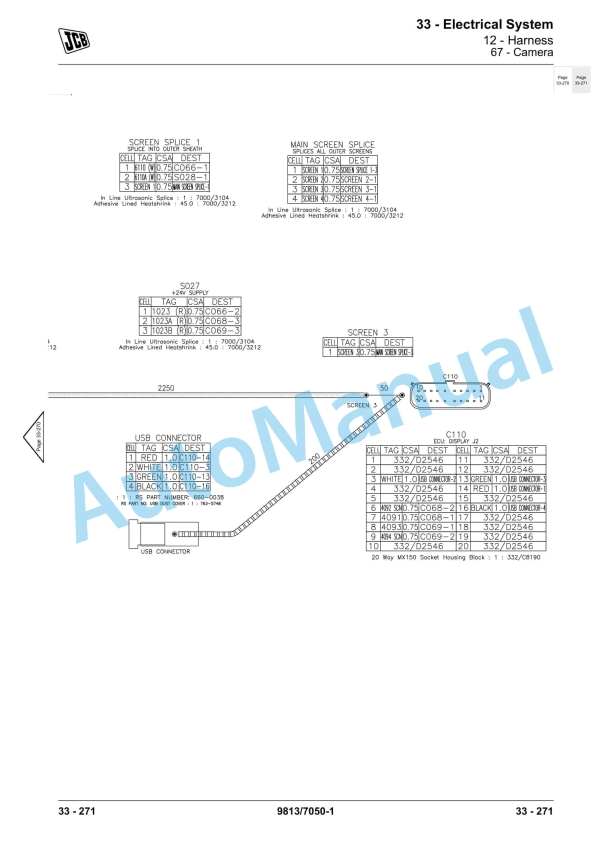 JCB JS115, JS115 (T2-3), JS130, JS130 (T2-3), JS145 Service Manual 9813-7050 5 JCB JS115, JS115 (T2-3), JS130, JS130 (T2-3), JS145 Service Manual 9813-7050 - Image 5