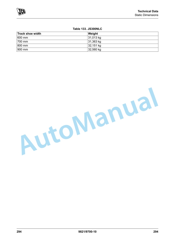JCB JS115 to JS370 Excavator Operator Manual 9821-9700 3 JCB JS115 to JS370 Excavator Operator Manual 9821-9700 - Image 3