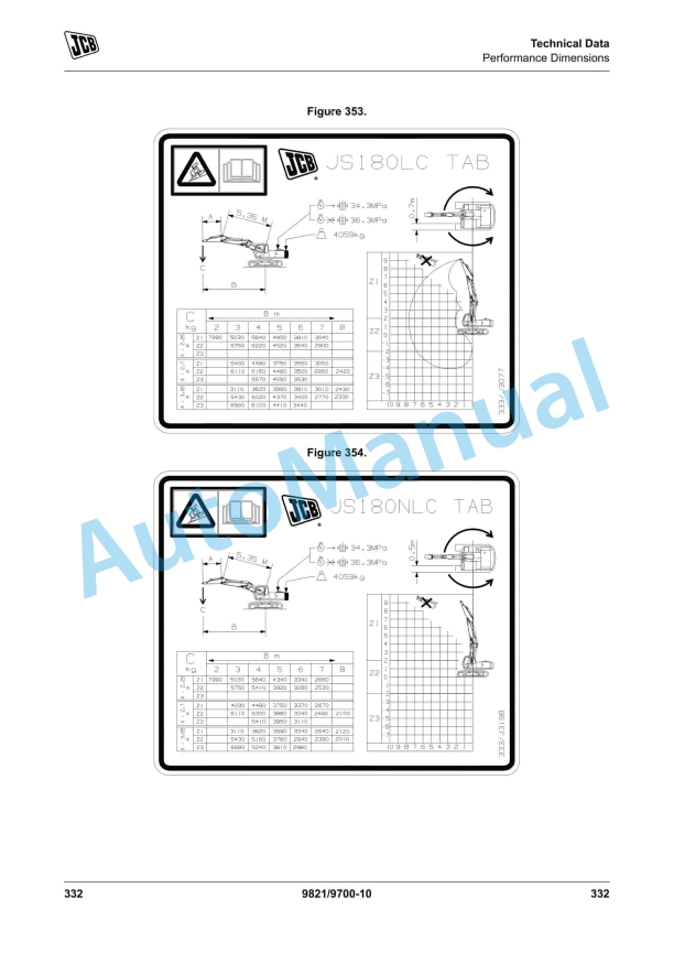 JCB JS115 to JS370 Excavator Operator Manual 9821-9700 4 JCB JS115 to JS370 Excavator Operator Manual 9821-9700 - Image 4