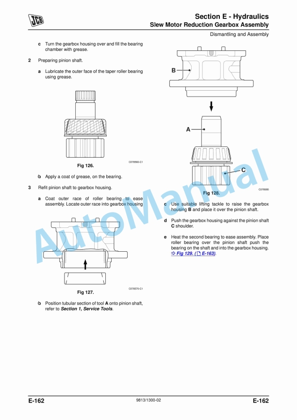 JCB JS120 Tracked Excavators Service Manual 9813-1300 3 JCB JS120 Tracked Excavators Service Manual 9813-1300 - Image 3