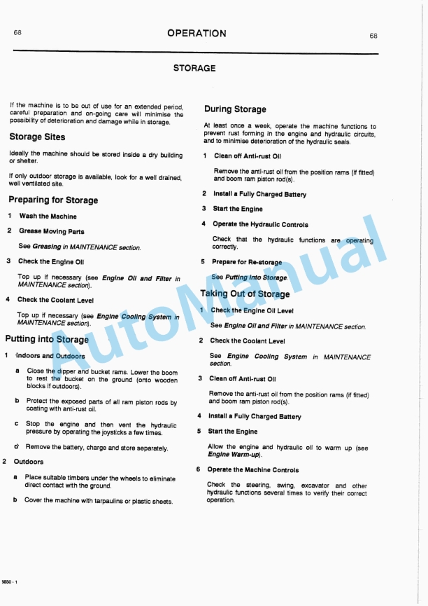 JCB JS130W, JS150W Operator Handbook 9801-6850-2