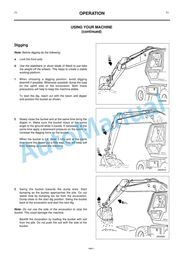 JCB JS200W Operator Handbook 9801-6880 2 JCB JS200W Operator Handbook 9801-6880 - Image 2