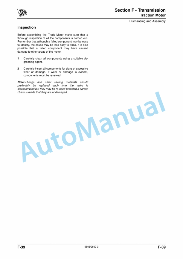 JCB JS290 - Tier III Auto Service Manual 9803-9800 5 JCB JS290 - Tier III Auto Service Manual 9803-9800 - Image 5