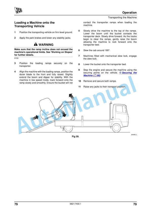 JCB JS30 Operator Manual 9821-7400 2 JCB JS30 Operator Manual 9821-7400 - Image 2