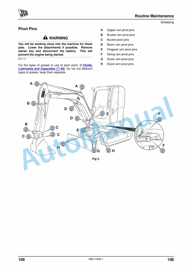 JCB JS30 Operator Manual 9821-7400 3 JCB JS30 Operator Manual 9821-7400 - Image 3