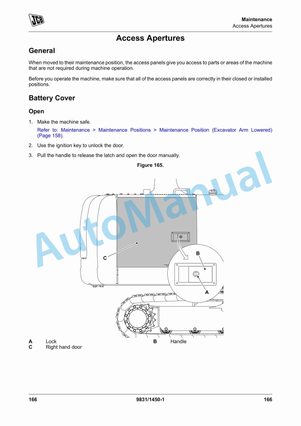 JCB JS70, JS80 Operator Manual 9831-1450 4 JCB JS70, JS80 Operator Manual 9831-1450 - Image 4